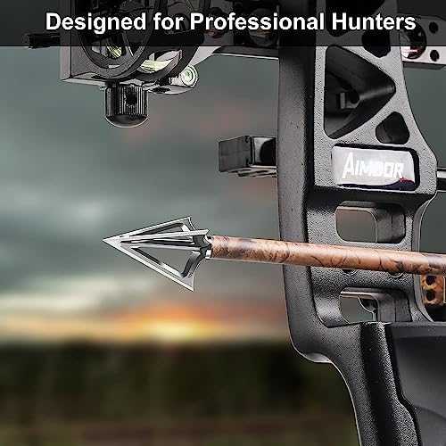 Bgary Broadheads 100 Grain Fixed Blades Archery Broadheads For Crossbow Recurve Bow And Compound Bow 6 Pcs Silverly #TOP6