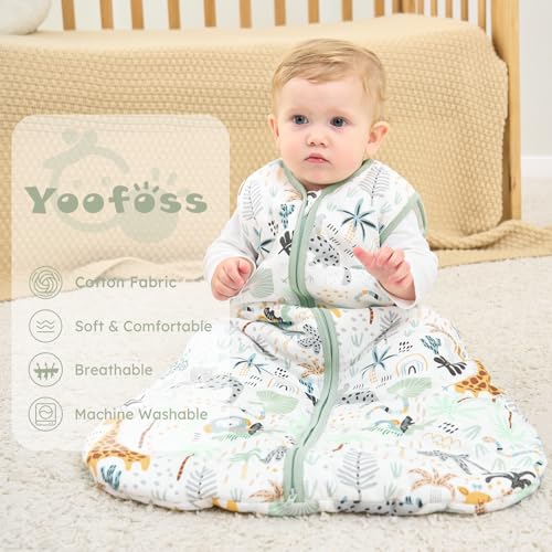 Image of Yoofoss Baby Sleep Sack 18-24 Months, TOG 2.5 Baby Wearable Blanket with 2-Way Zipper, 100% Organic Cotton Fabric Winter Newborn Sleeping Sack, Warm Soft Comfy