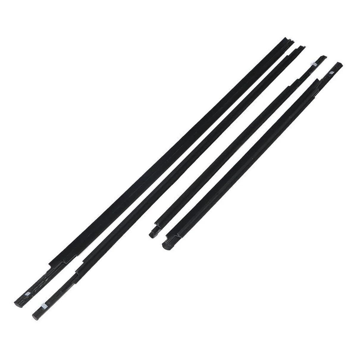 Blnetu One Color 4Pcs Car Outer Door Windows Rubber Weatherstrip For Toyota For Yaris Sedan 07-16 Waterproof Sealing Strip Car Weather Stripping