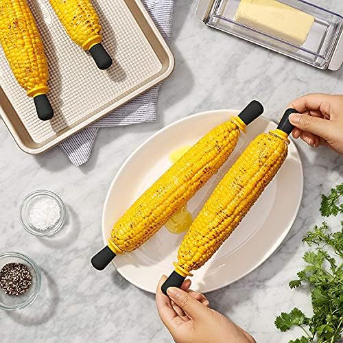 OXO Good Grips 16-Piece Corn Holder Set, Yellow/Black