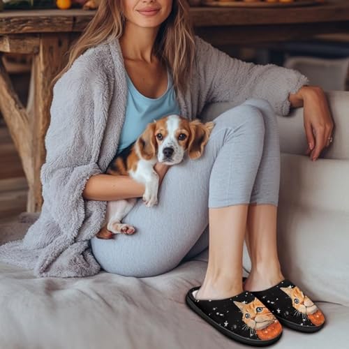 Binienty Womens House Shoes Slippers Indoor Outdoor Vintage Memory Foam Fluffy Slippers Anti Skid3