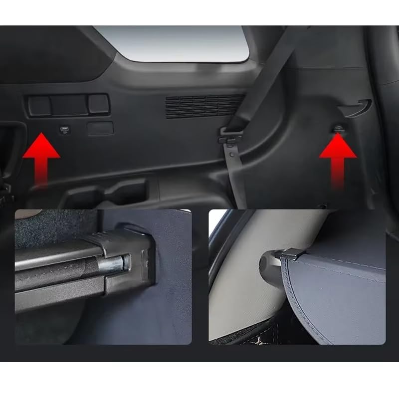 Cortina de maletero para Hyundai Santa Fe 2024 2025 que oculta equipaje de miradas 6