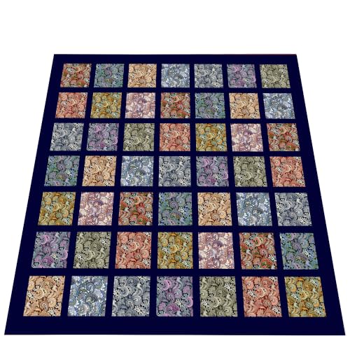 Image of 10 inch 50pcs Cotton Fabric Squares for Sewing Quilting Supplies- Dark Paisley | Good quality fat quarters fabric bundles 100% cotton beautiful patterns fabric squares perfect for quilting projects