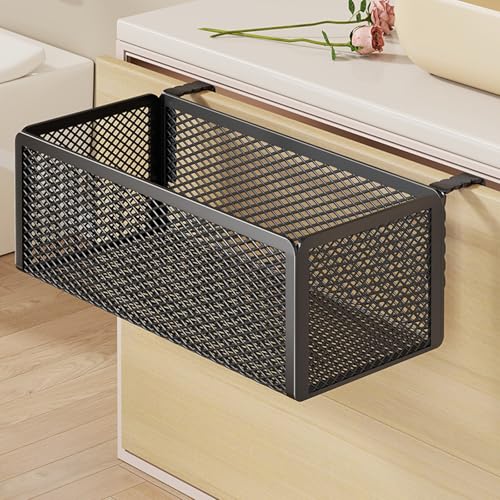 Cesta de almacenamiento colgante multifuncional negra de pared 2