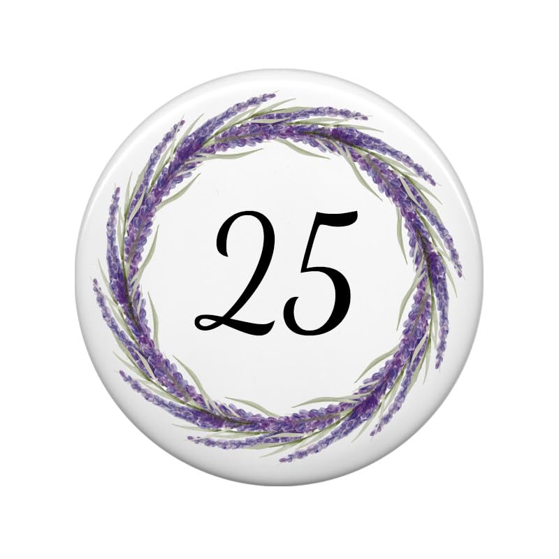 Plaque d'adresse cercle violet 20x20 cm pour rendre votre maison visible