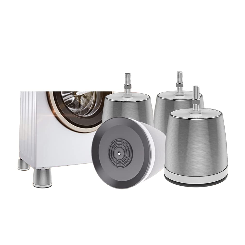 4 Almohadillas antivibración universales para Lavadora, Secadora, refrigerador, Alfombrilla Antideslizante para Reducir el Ruido, Alfombrilla para elevar la Altura del refrigerador
