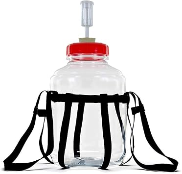 FerMonster 3 Gallon Wide Mouth Carboy, Econolock, #10 Stopper, Carboy Carrier