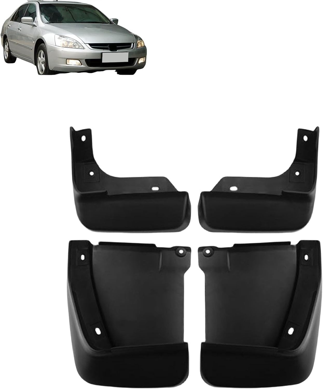 liufangfc 4PCS Heavy Duty Rubber Mud Flaps for Accord 2.4 2004-2007