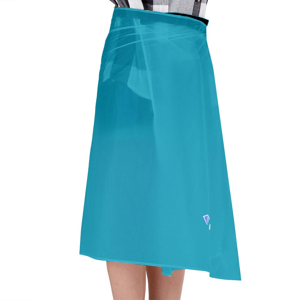 Lixada1 Rain Skirt, Ultra Light Thin Rain Skirt, Waterproof Lightweight Kilt, reathable Windproof Raincoat Rainwear Liner, Blue, 23.6-39.3in