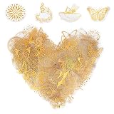 Gohytal Autocollants Scrapbooking,360 Or Brillant Album Photo Scrapbooking Imperméables,Stickers Bullet Journal pour Scrapbooking Materiel,Autocollant Mariage,DIY Album Photo,Carnet de Notes