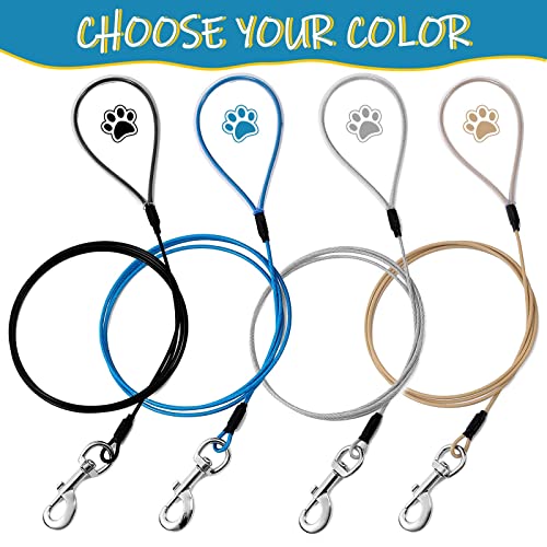 Chew Proof Dog Leash,6FT Metal Cable Lead,Heavy Duty Leash Made of Coated Wire Rope,Chew Resistant,Great for Large Dogs and Teething Puppies,Dog Chains (Black, 1 Pack) Chew Proof Dog Leash,6FT Metal Cable Lead,Heavy Duty Leash Made of Coated Wire Rope,Chew Resistant,Great for Large Dogs and Teething Puppies,Dog Chains (Black, 1 Pack)