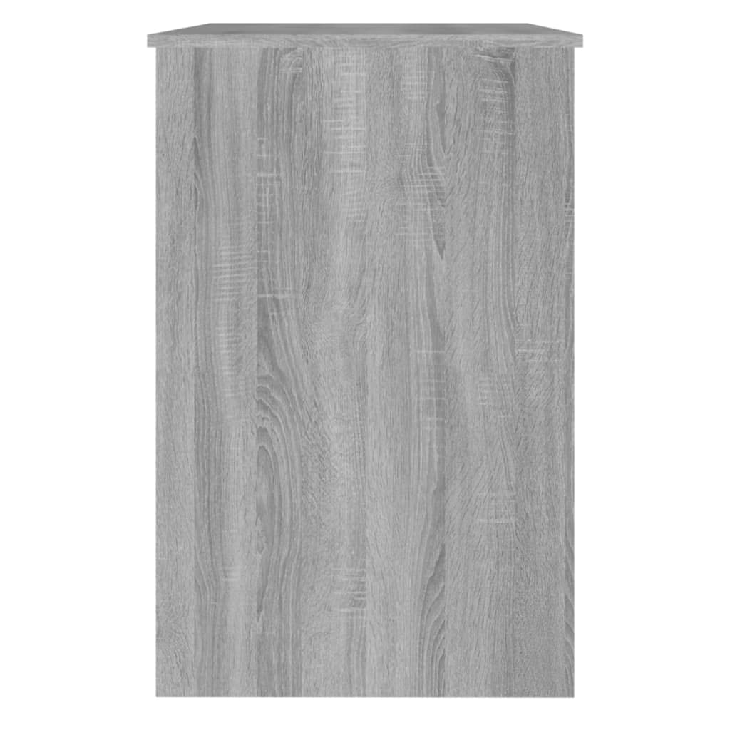 Scrivania grigio Sonoma, 100 x 50 x 76 cm, in legno con armadio, tavolo da ufficio per casa, studio, segretario, postazione di lavoro, mobili per ufficio e studio