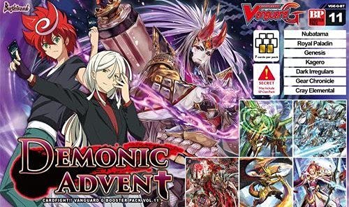 Cardfight Vanguard VGE-G-BT11 Demonic Advent Display Box of 16 Boosters, Multi-Colour