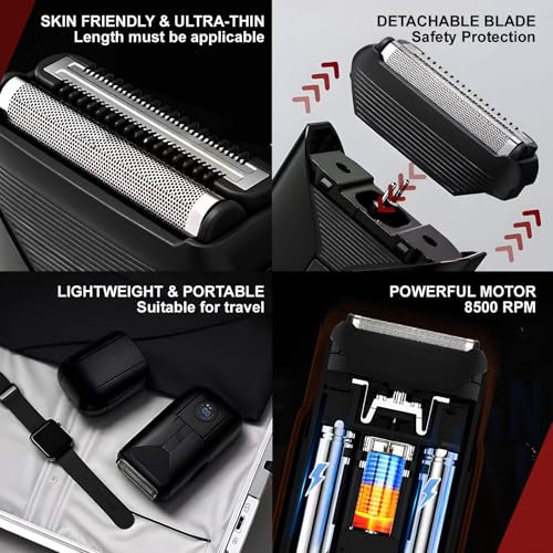 Image of Electric Foil Shavers for Men | Close 3-Speed Electric Razor, Bald Head Shavers, Face Shaving Beard Trimmer with LCD Display, Gifts for Men(Black)