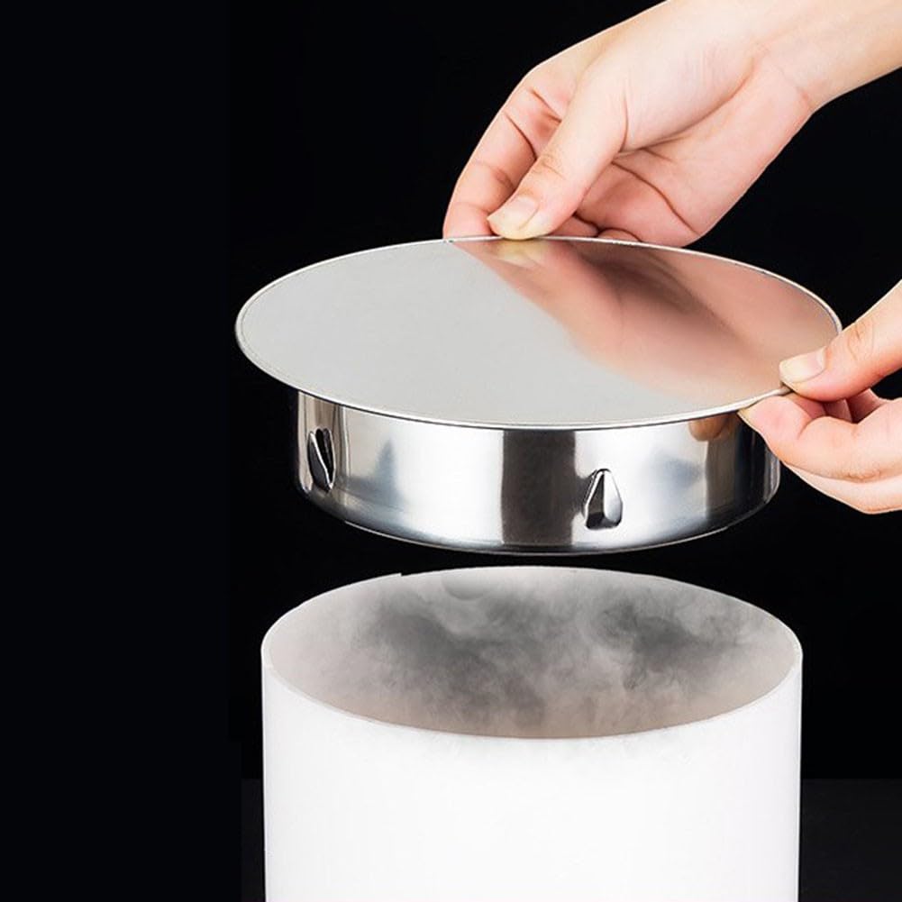 Copertura Per Tubo Stufa - Acciaio Inox, Per Tubi &Oslash;152 Mm, Diametro 182 Mm, Altezza 44 Mm