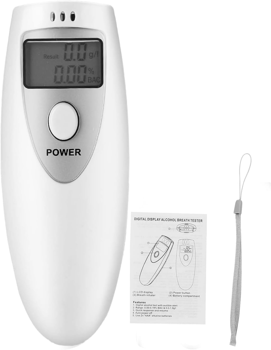 Amazon.co.jp: 携帯用アルコールチェッカー20秒で測定終了