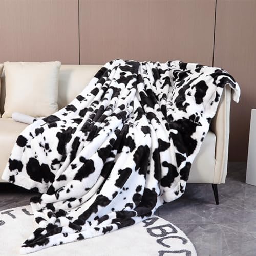 Couverture imprimée vache en flanelle douce pour lit et canapé - 5