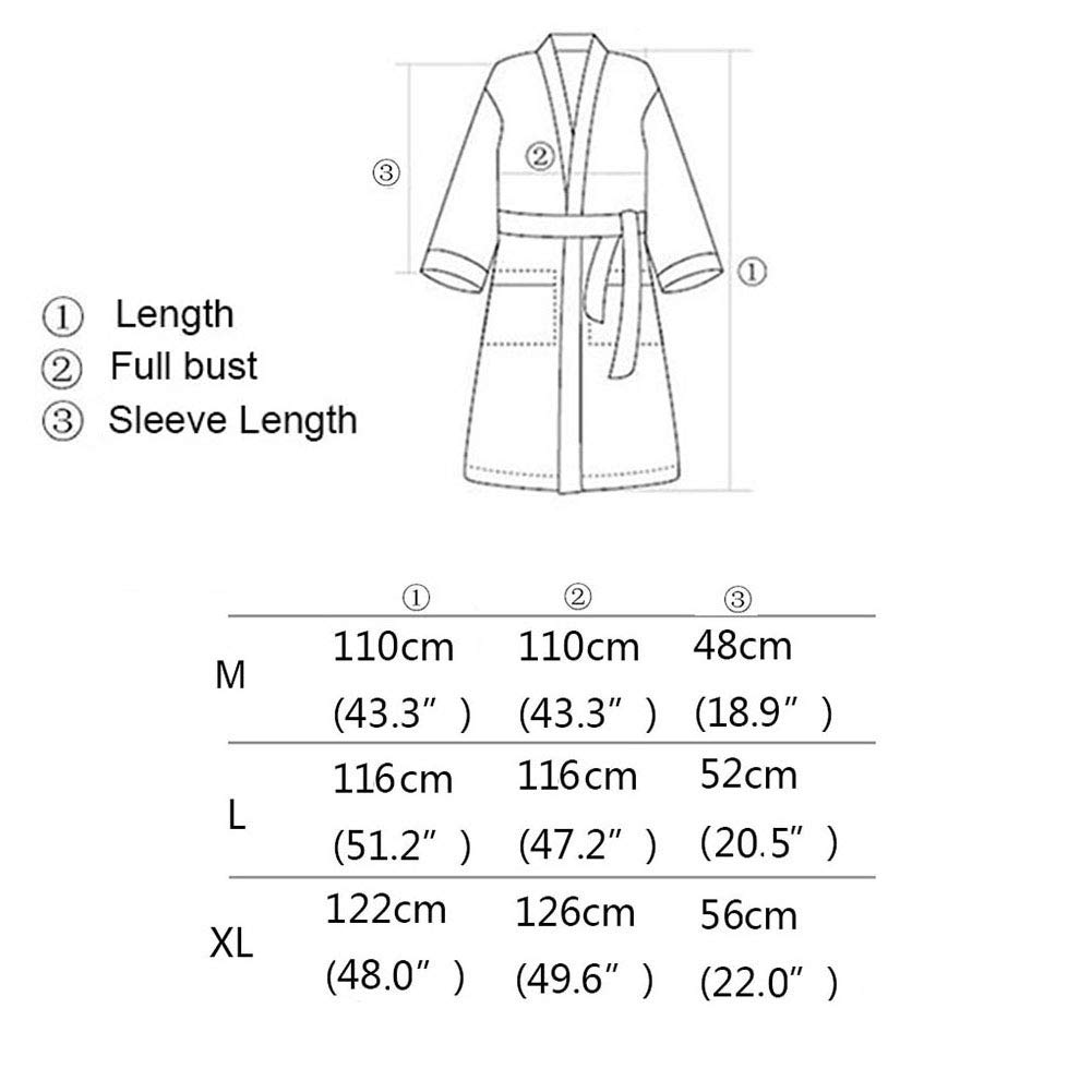 Bathrobe Accappatoio Bianco, Accappatoi in Spugna per Uomo e Donna con 3 Tasche e Cintura Regolabile