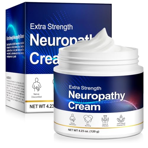 Neuropathy Nerve Cream Max Strength No-Mess Topical for Toes Feet Fingers Hands Legs & Arms 4.23oz