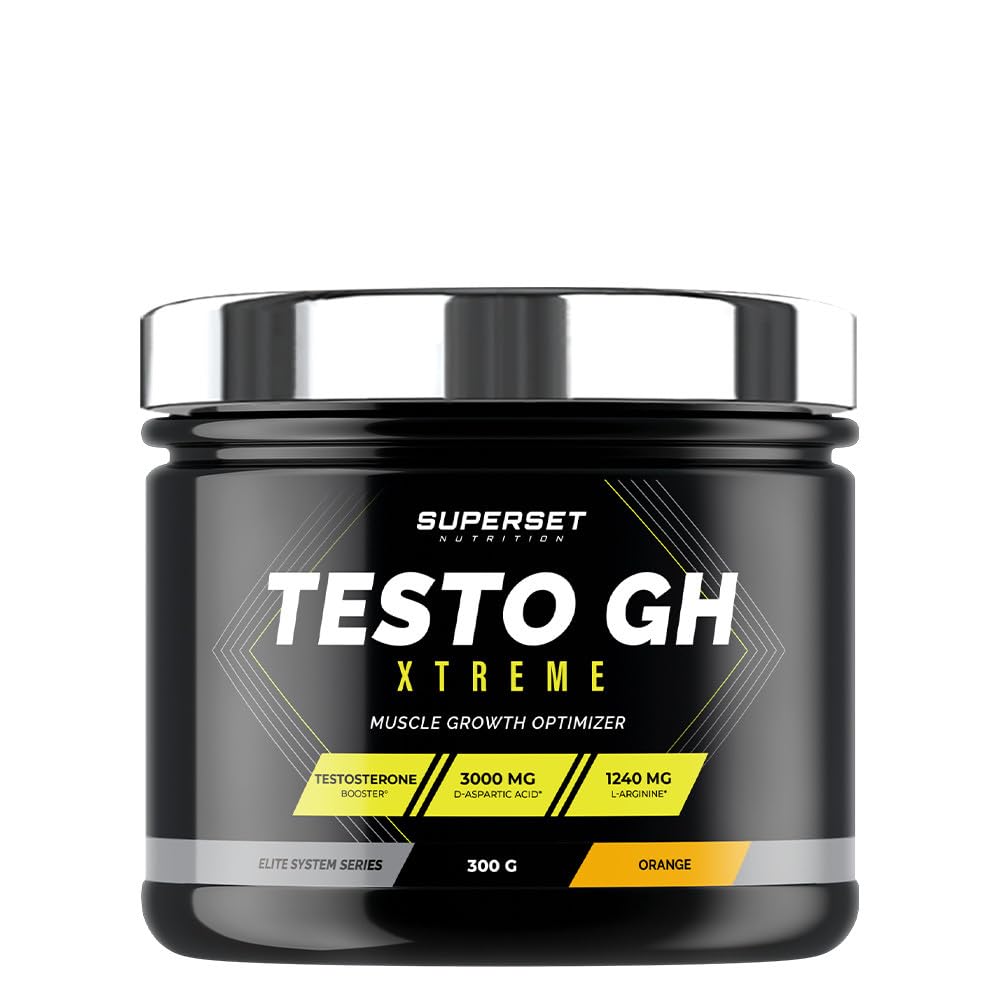 Superset Nutrition | Testo Gh Xtreme (300g) | Boosters de GH | Booster naturel de testostérone et GH hautement concentré - Orange