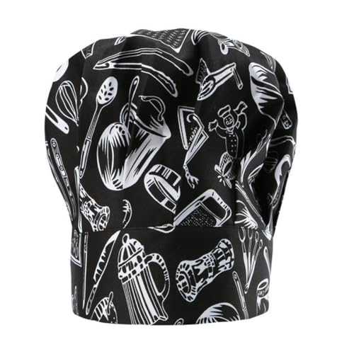 NHQZ Gorro de Cocina Personalizado Ajustable Elástico, Transpirable Gorro de Chef Gorro de Chef para Cafetería Restaurante