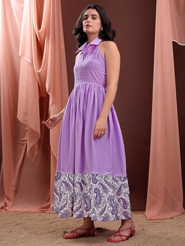 Image of PURVAJA Women's Maxi Cotton Blend Dress (Floe-236-240)