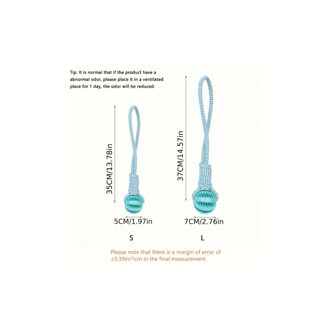 Toy Bundle for Small,Medium Dogs 20weeks above upto10kg,encorages play reduces boredom,improves enrichment,Dog Chews,Ball rope (5cm dia) Squeaky Elephant - Image 3