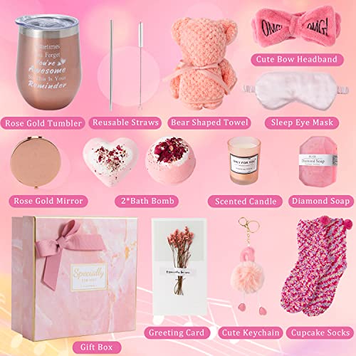 Gifts Basket for Women - Birthday Gifts for Women,Women Gifts Set Contains 13 Items Unique Female Gift Ideas,Relaxing Care Package Self Care Gift Box for Women Mom Wife Bestie Sister - Image 5