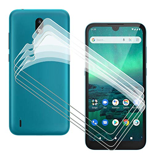KJYF [4 Piezas] Protector de Pantalla Cristal Templado para Nokia 1.3 (5.71 Pulgadas), Anti Dactilares Resistente Vidrio Templado,Cristal Vidrio Templado Protector