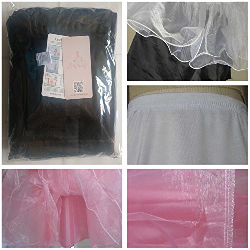 Shimaly® Women's 50s Vintage Petticoat 26" Crinoline Rockabilly Tutu Skirt Slip S-3XL4