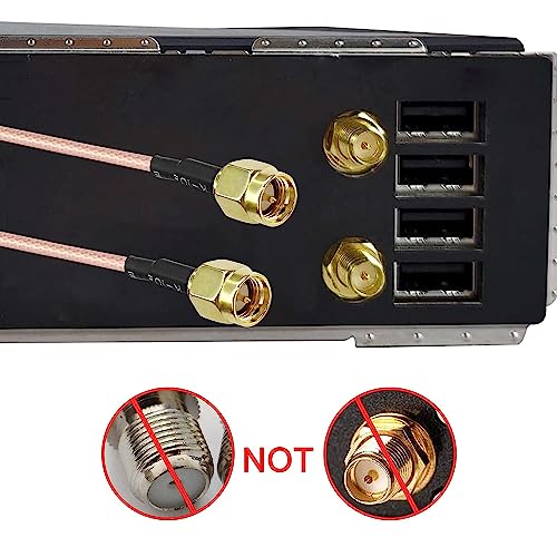 XMSJSIY SMA Y Splitter Cable SMA Female to Dual Male Coaxial RG316 Extension Lead Cable Adapter for GSM/GPRS/WiFi Network Card Module -15CM - Image 3