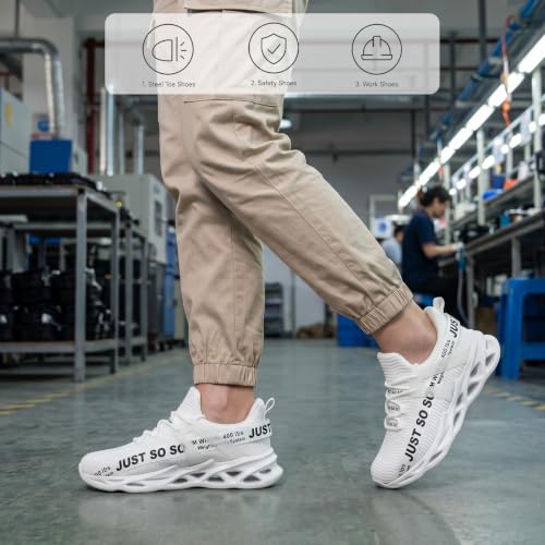 Image of Furuian Steel Toe Shoes for Men Women Slip On Comfortable Safety Shoes