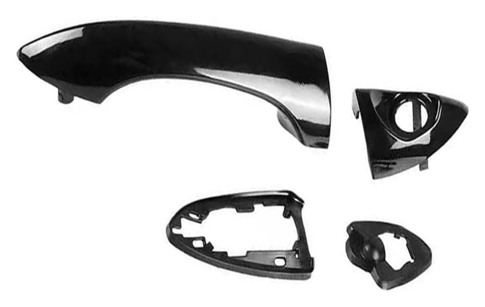 Qwqthgs Rhd Front Right Car Exterior Door Handle Cap For Bmw X5 E53 2000-2006 51218243617 51218243618 Car Front Left Right Rear Outside Door Handle(Rhd Front Right)
