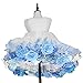 Handmade Flowers Petticoat Halloween Tutu Tulle Lolita Underskirt Lady's Princess Puffy Party Cosplay Skirt Support Cute Girl's Short Dress With Harvest Flowers