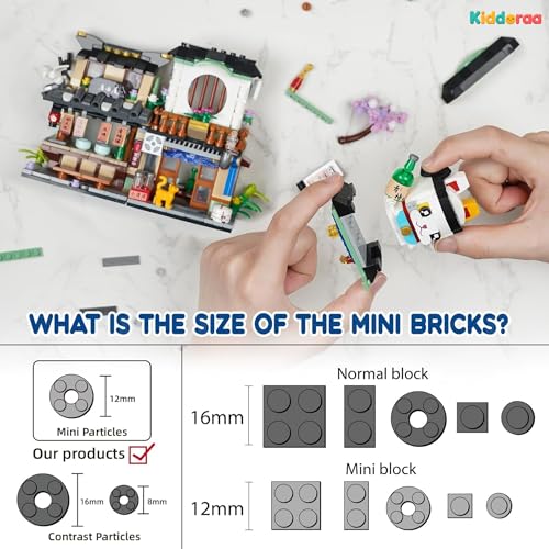 Image of Japanese Street View Izakaya Shop Mini Building Blocks Set, 809+ PCS Creative Japanese Architecture Model Kit for Teens & Adults 14+ | Mini Brick Display Toy | 1 Year Manufacturing Warranty