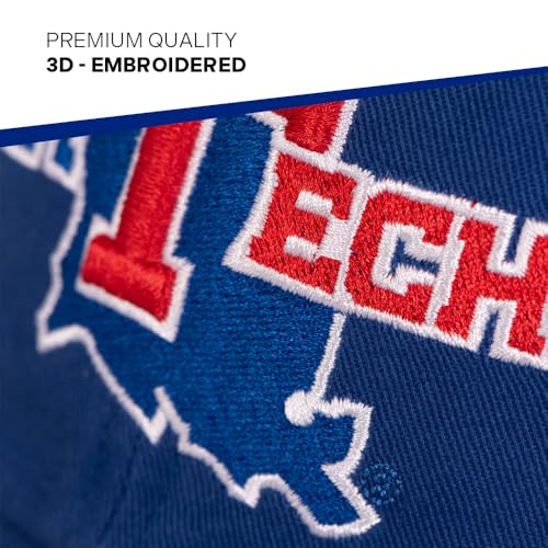 Gorra bordada ajustable Bulldogs Louisiana Tech azul miniatura 4