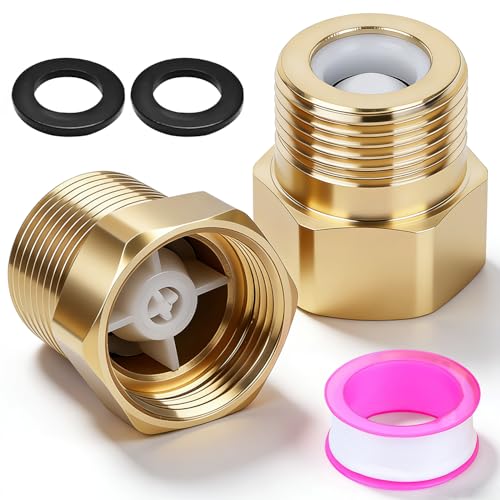 KOVSGQ Clapet Anti Retour en Laiton 1/2 Pouce 2Stk Clapet Anti Retour des Eaux Usées DN15 Avec Filetage Intérieur et Filetage Extérieur pour Pompe de Jardin...