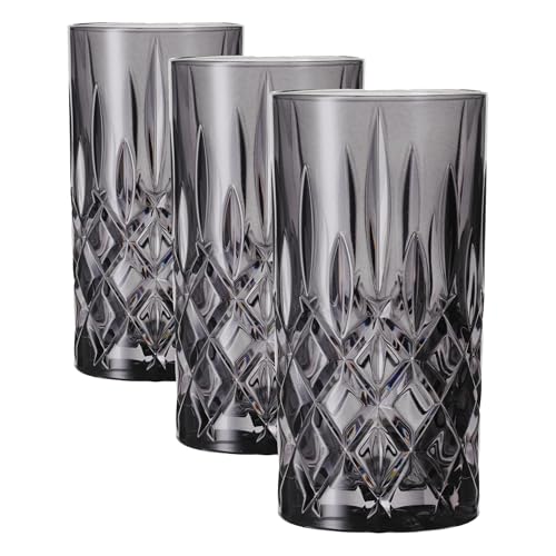 Nachtmann Longdrinkgläser Set 395 ml, 2 Stück, Grau, Noblesse, 105443, Cocktailgläser aus Kristallglas… – Ansicht 1