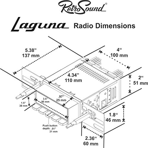 Retro Manufacturing Laguna Radio with Black Face, 03P-73P Knobs, and Vintage Dial Screen LAB-M1A-401-03P-73P-SCP