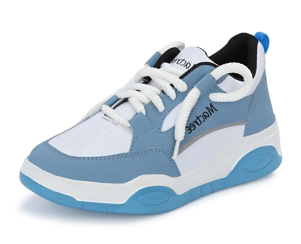 MACTREE White-Blue Synthetic Casual Sneakers Running Shoes for Men - 9 UK (B0D22TRBCN) Amazon Price History, Amazon Price Tracker