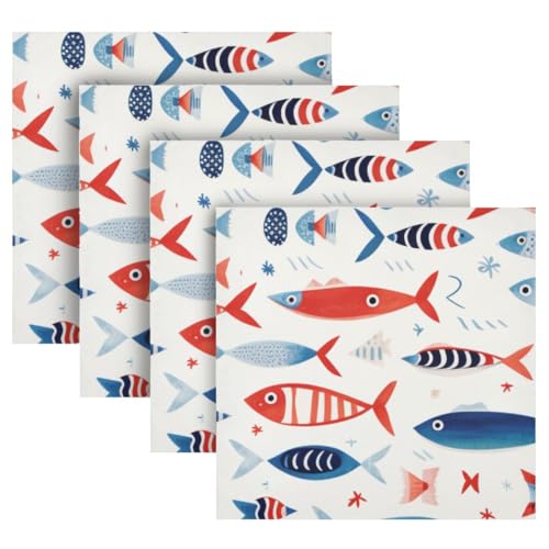 Servilletas de Tela Japanese Fish 6 piezas 20 x 20 pulgadas miniatura 7