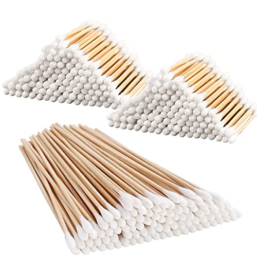 Bamboo Cotton Swabs Garrelett 3″ Double Round Tips 200 Count & 6