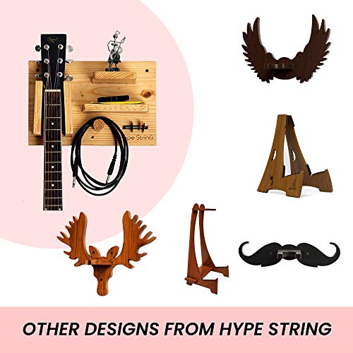 Image of Hype String Guitar Wall Panel || Guitar Wall Hanger || Wooden Guitar Wall Stand