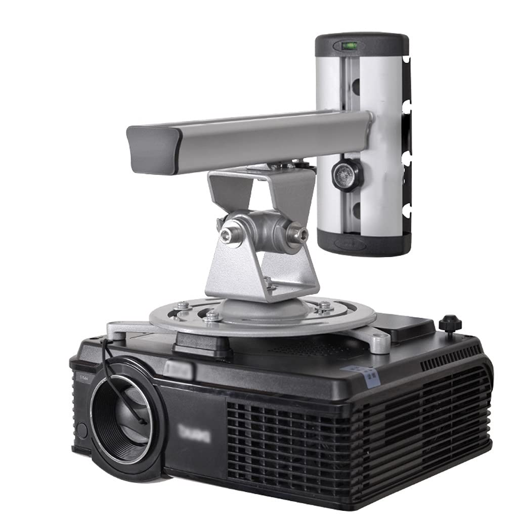 AYCDL Projector Mount Wall Projector Mount Can Rotate 360 Degrees Projector Hanger Load 22 Pounds Suitable for Office and Family Projector Stand Tripod,Gray