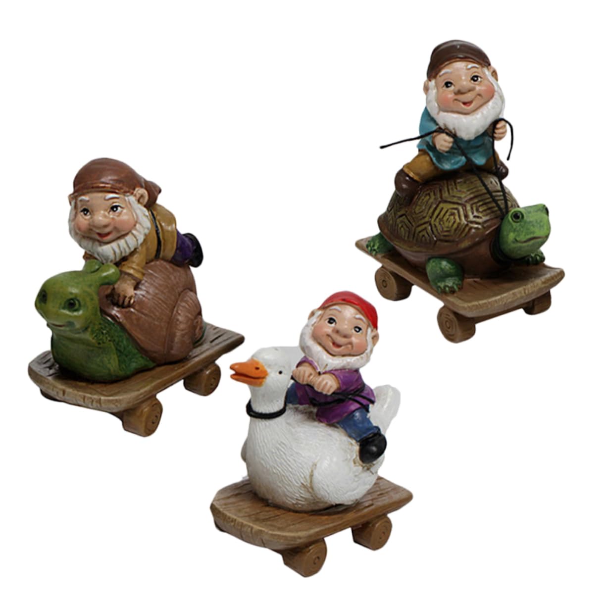 Hemobllo 6stücke Mini Gartenzwerge Mit Skateboard Lustige Deko Figuren Resin Für Garten Und Balkon Für Gartenliebhaber Und Sammler Einzigartige Weihnachtsdekoration