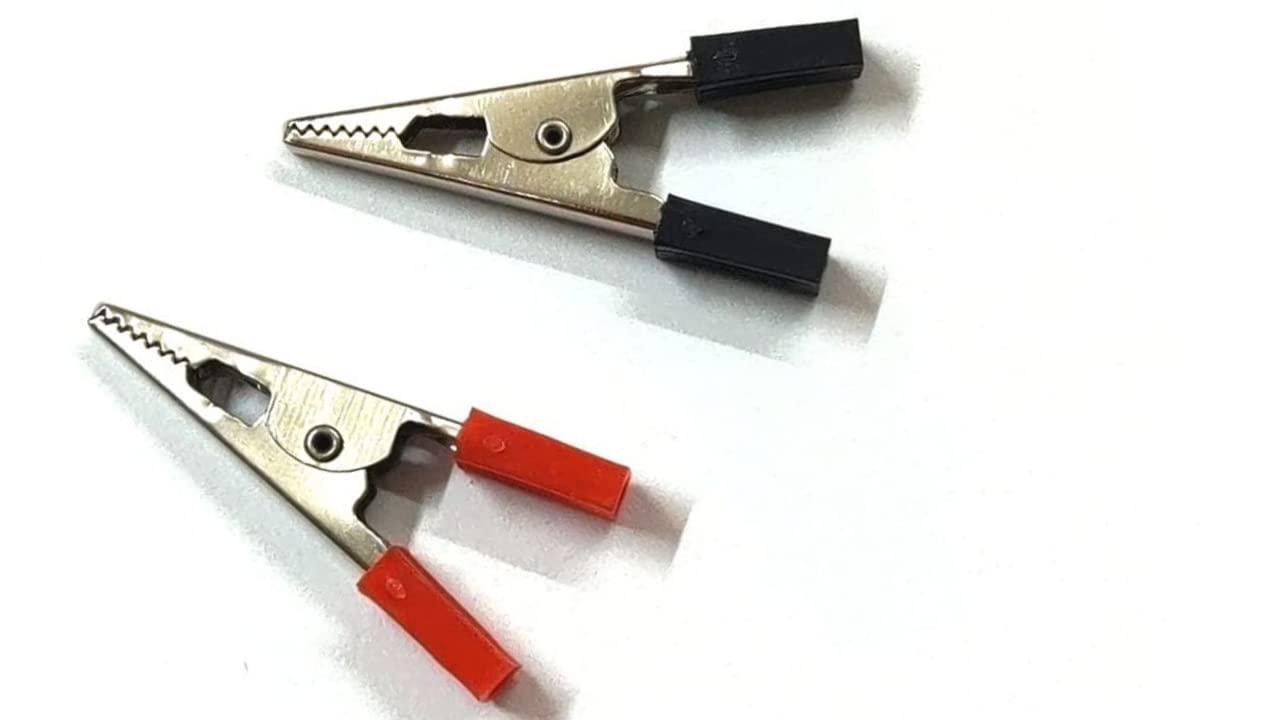 ESPtronics 1 Pair 45mm Metal Alligator Clips Insulation Crocodile Clip Electrical Clamp Test Probe Meter Black Red Crocodile Clips for Battery (B0BMGLX3QQ) Amazon Price History, Amazon Price Tracker