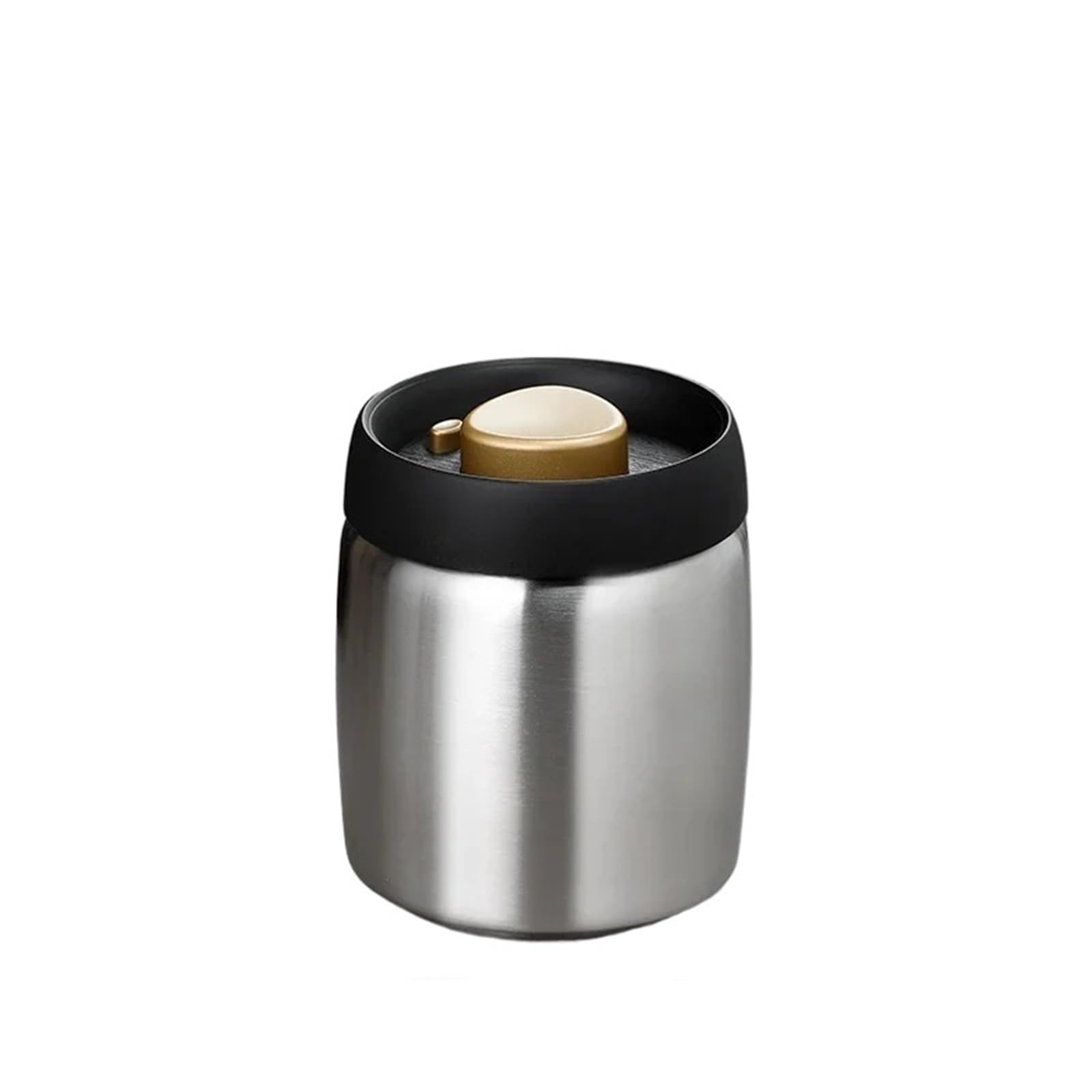 FDBTYJN Tea Caddy Stainless Steel Tea Sealed Jar Moisture-proof Household Storage Press Vacuum High-grade Coffee Bean(Silver800ml)