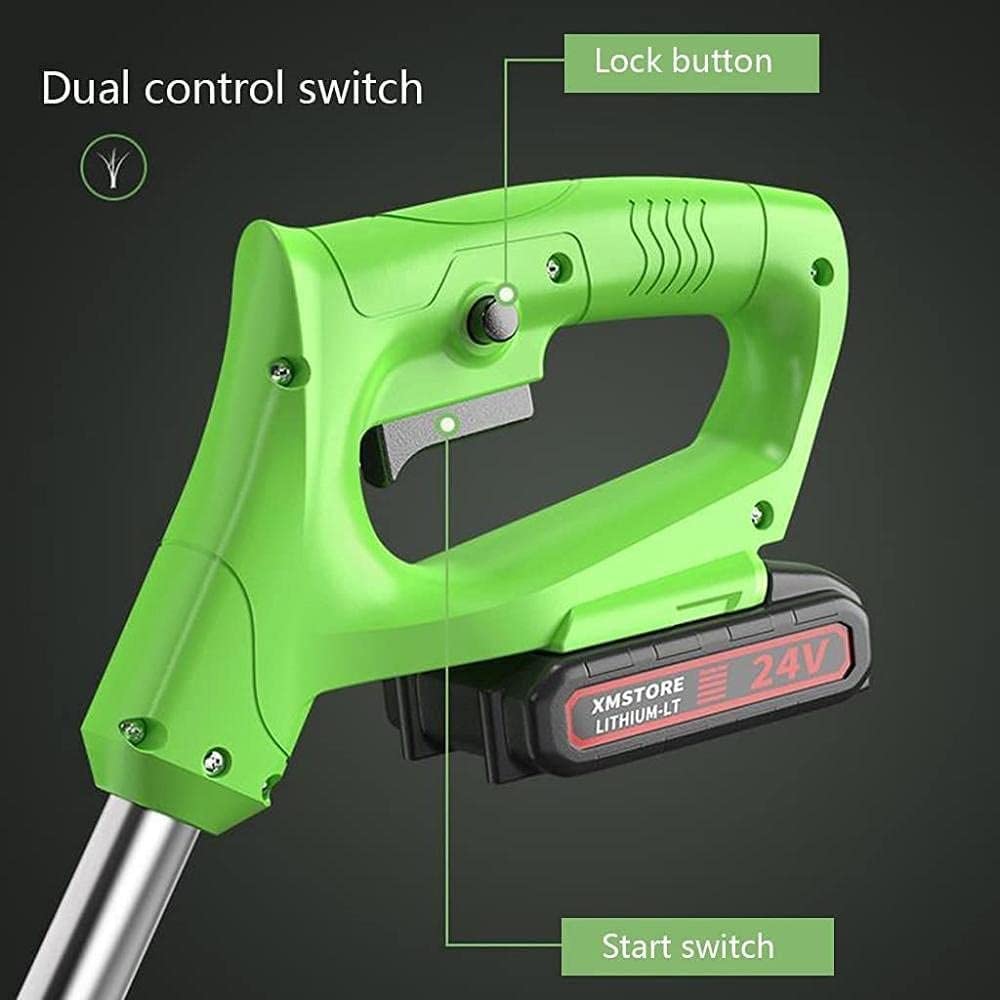 Tagliaerba a Batteria per Piccoli Giardini, tagliaerba per Uso Domestico, tagliaerba Ricaricabile - 1600 W - per Tagliare l'erba/diserbare/cespugli - Sostituisce Facilmente Il diserbo Manuale - 3
