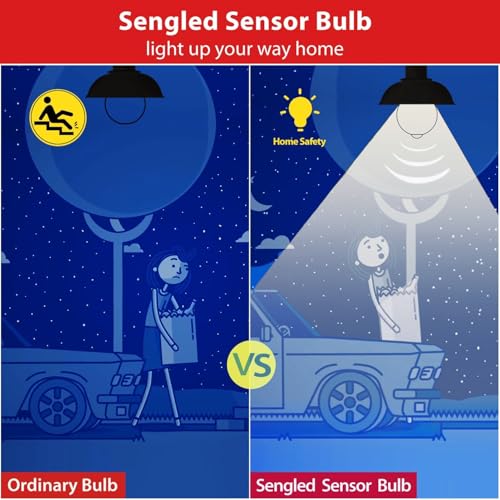 Sengled Motion Sensor Light Bulbs, A19 LED Dusk to Dawn Bulbs 5000K Daylight, Motion Activated Indoor Outdoor Light Bulbs 8.8W (60W Equivalent) 800 Lumens for Porch, Garage, Hallway, 2 Pack by Sengled - Image 4