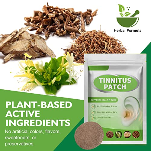 Tinnitus Relief For Ringing Ears, 24Pcs Ear Ringing Relief Patches, Effective Tinnitus Treatment With Natural Herbal Formula. Relieves Earaches, Improves Hearing And Boost Blood Circulation #TOP5